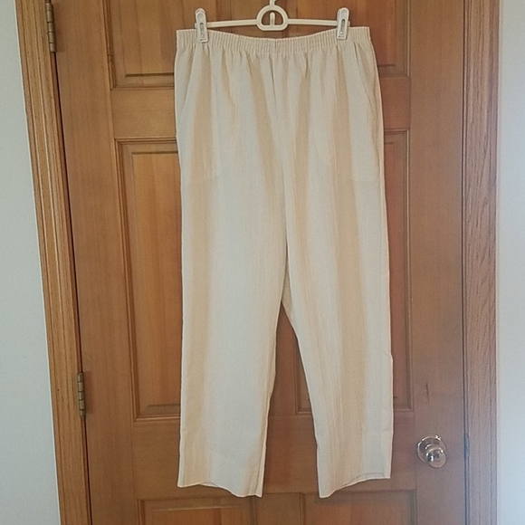 Off white Vicki Wayne elastic waist pants - Picture 1 of 4